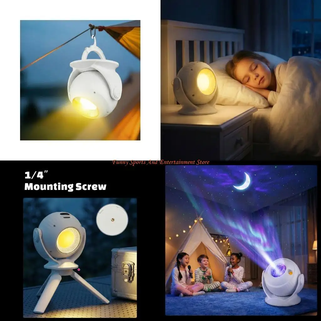 

C4DE Light weight LED Camping Lampe With 360 Rotate and Multiple Projection Models for Outdoor Activity