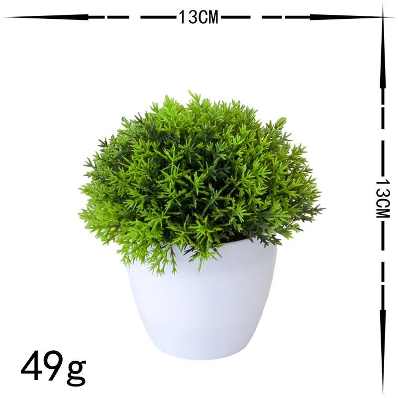 1Pc 1:12 Dollhouse Miniature Potted Green Plants Simulation  Artificial Flower Plant Decoration Grass Ball Pot Home Decoration