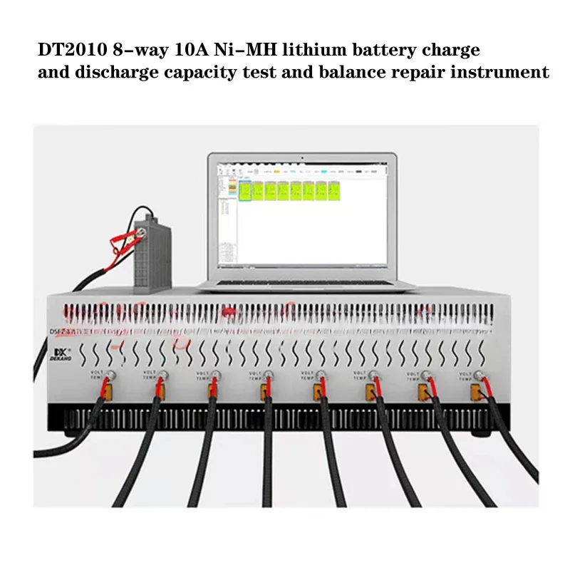 8-channels 10A Ni-MH lithium battery charge and discharge/capacity test/capacity balance repair instrument DT2010