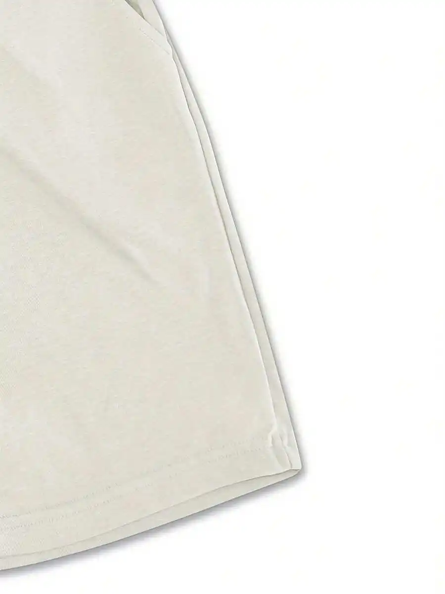 

Mens Cotton Washed Short Sleeve T-Shirt And Shorts Set Solid Color Casual Summer Outfit