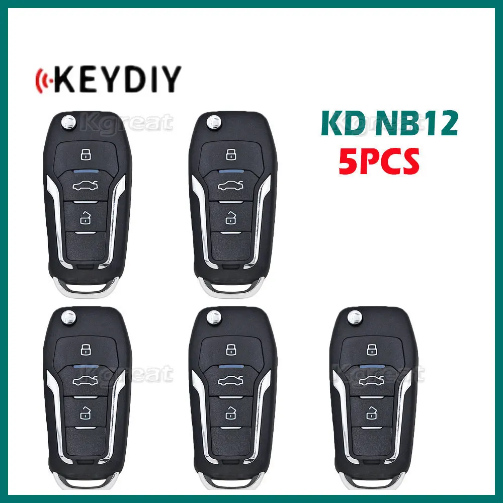 

5pcs KEYDIY KD NB12 Universal KD Remote Key NB12-3 NB12-4 for Ford Style Car Remote Key for KD900 KD900+ URG200 KD-X2 Mini