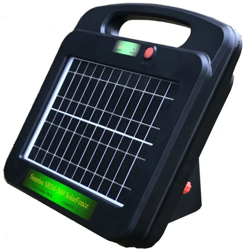 Waterproof solar and battery powered electric fence energizer for horse