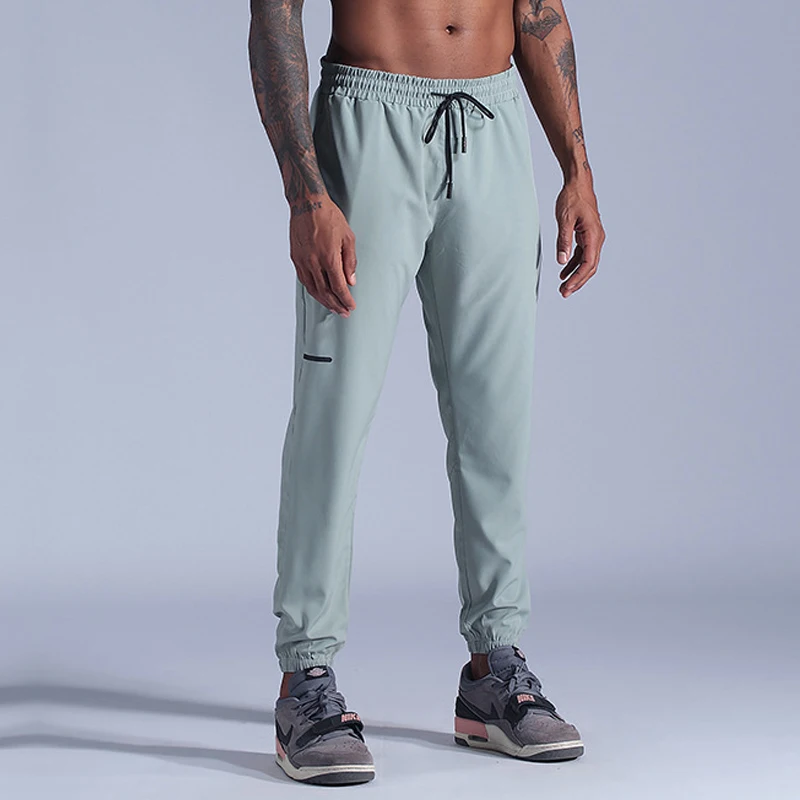 2023 New Men\'s Sweatpants Man Thin Fitness Gym Trousers Slim Fit Quick Dry Running Long Pants Elastic Men Workout Pant 3XL