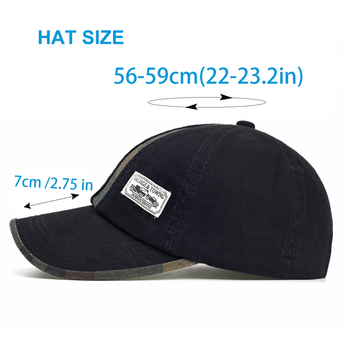 Fashion Washed Cotton Baseball Cap Men Women Soft Casual Vintage Dad Hat Adjustable Trucker Style Low Profile Caps