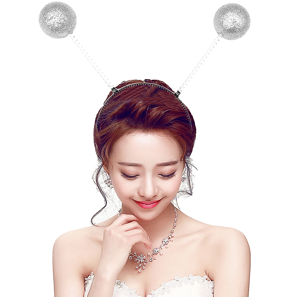 

10 шт., блестящая антенна, пружинный шар, повязки для волос, модный головной убор, эластичный женский головной убор, карнавальные украшения для дня рождения