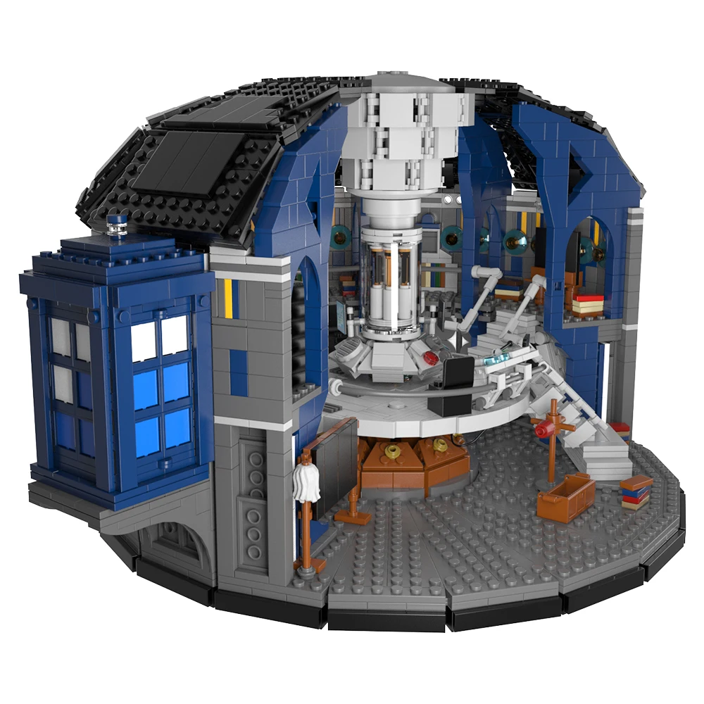 MOC Classic Movies Doctors Tardiseds Building Blocks Police Telephone Booth Model Time Space Machines Bricks Punk Robot Toy Gift