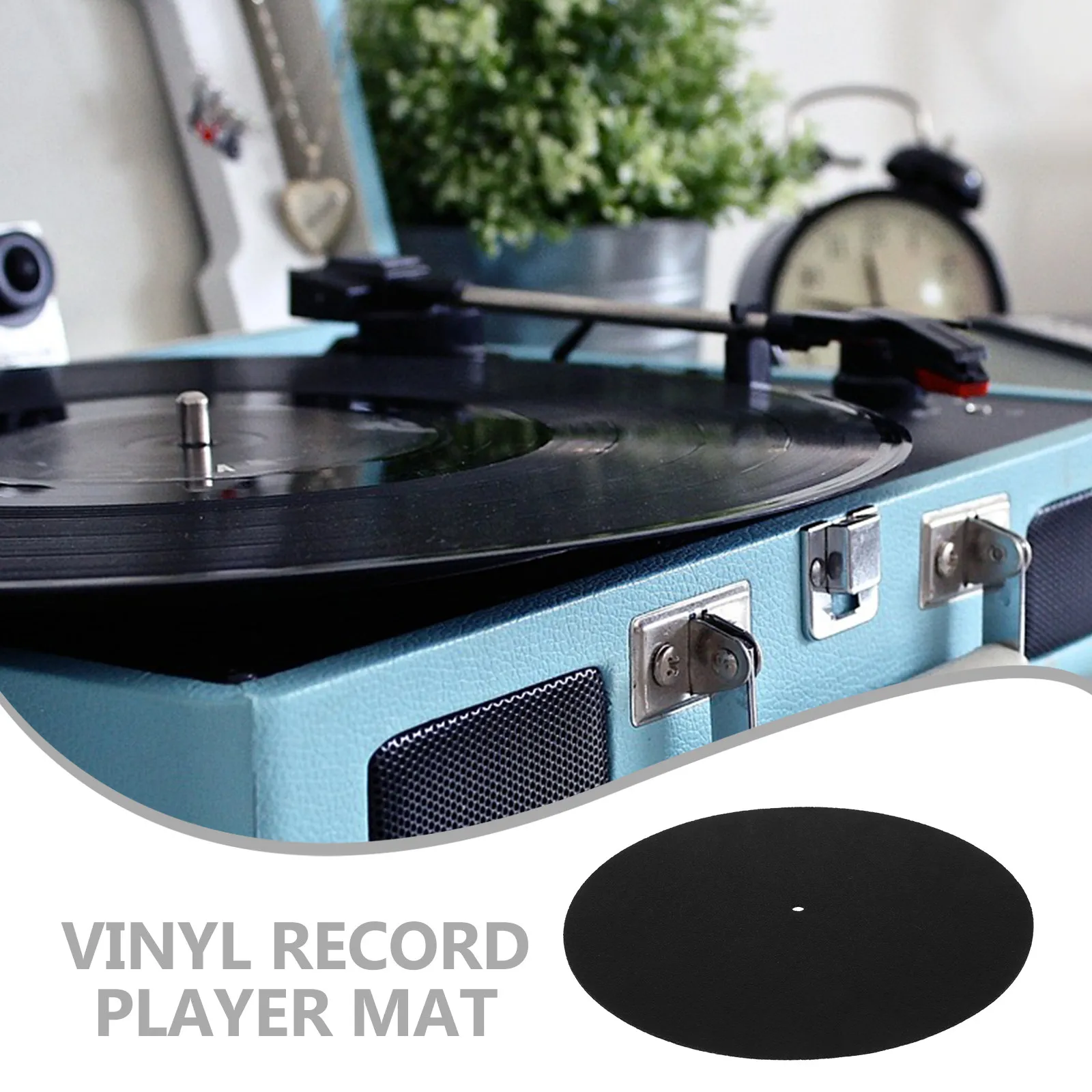 Turntable Wool Mat Vinyl Slipmat High Performance Platter Pad Reduces Static Improves Audio Clarity Sleek Design Record Player