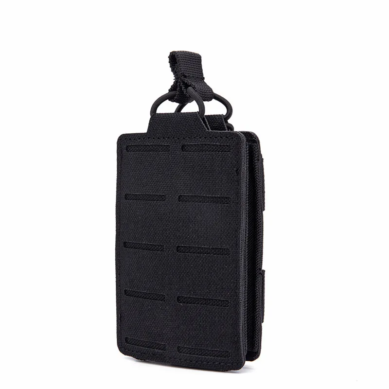 1000D MOLLE Single Utility Pouch Triangle Outdoor Waist Pouch with Carabiner Compact EDC Organizer Bag view 6
