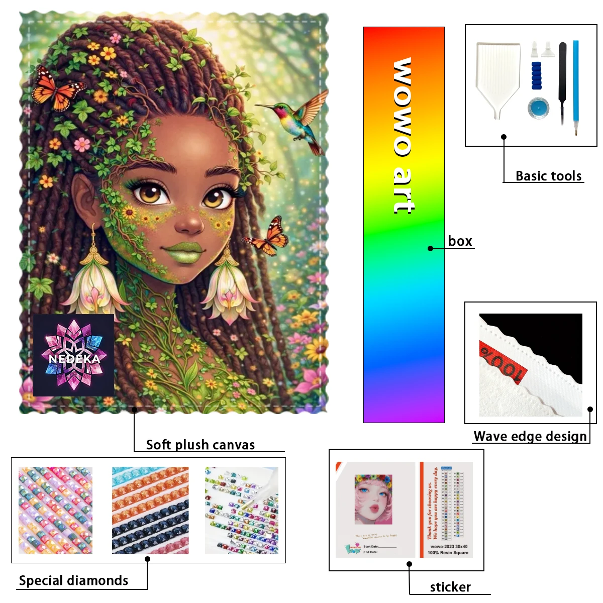 

【NEDEKA_ Diamond Art】Стразы AB для декора растений и цветов, идеальные стразы FD, стразы из смолы Perfect Resin Diamond