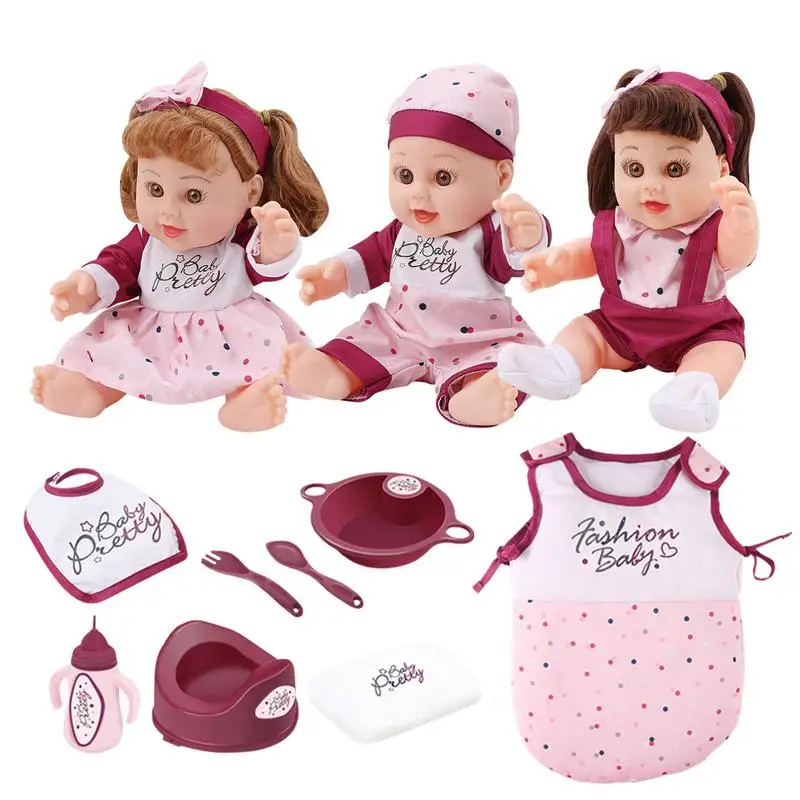 

Cute Doll 27/30cm Kids Toys Realistic Newborn Baby Doll Toy For Girls Toddler Reborn Baby Birthday Present