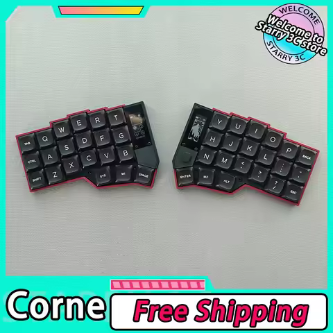 Corne Split Keyboard Low Profile Three Mode Wireless Choc V1 Split Keyboard Rgb Support Zmk Custom Pc Gamer Accessory