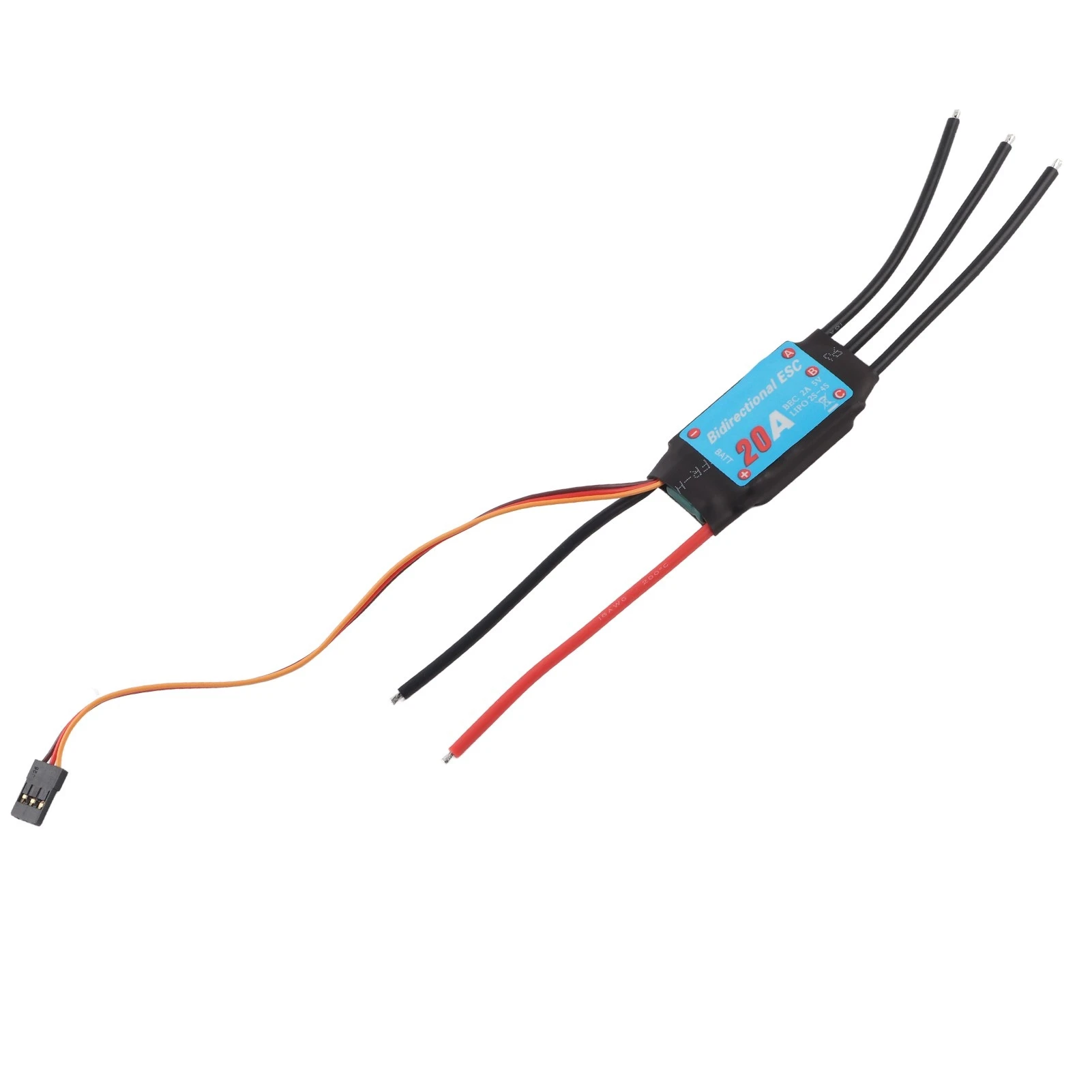 Two Way Brushless ESC Electronic Speed Controller for RC Car Ship Underwater Propeller(20A )