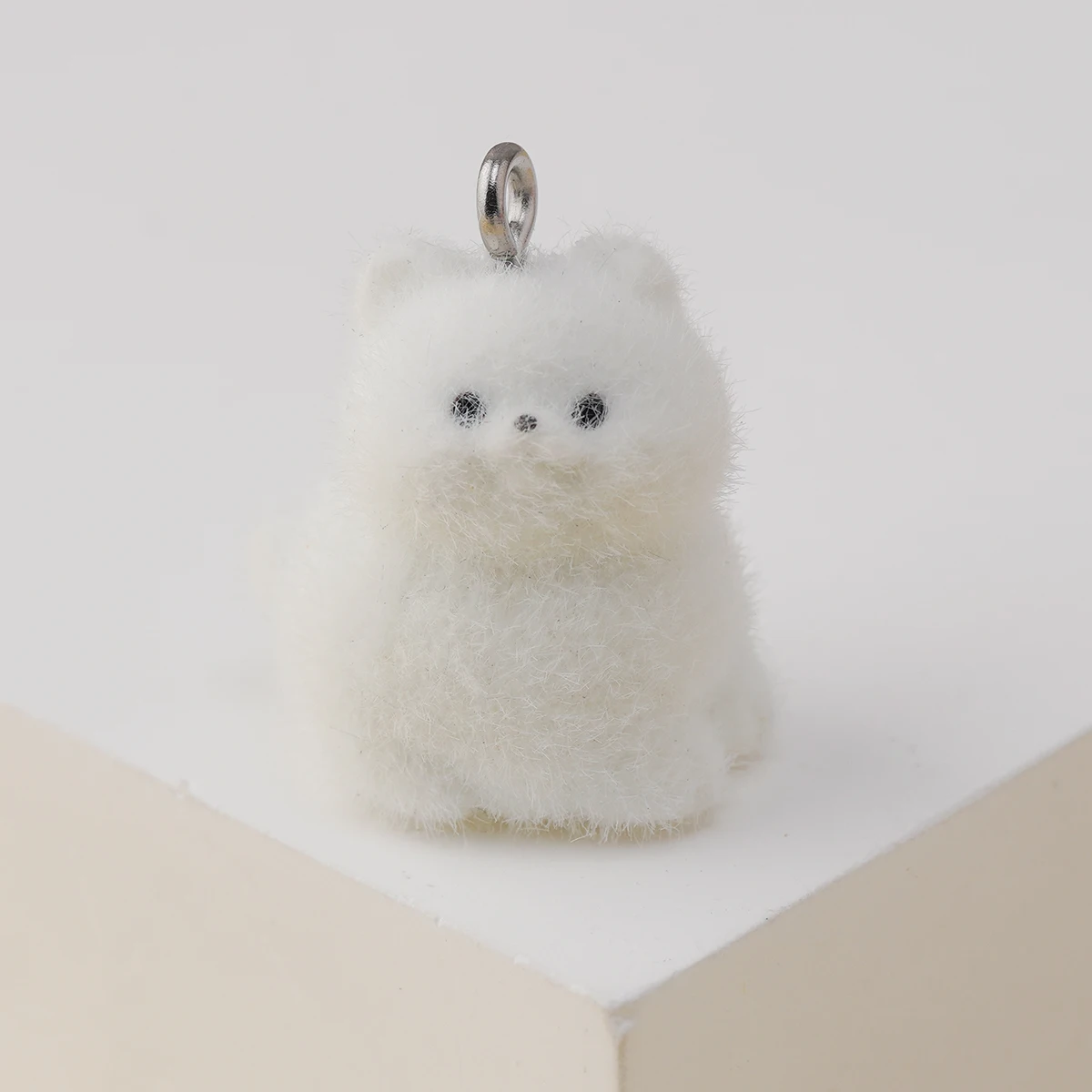 20pcs Kawaii Flocking resin Charms Cute Plush doll Pendant for Bag keychain DIY crafts Jewelry make Accessories Wholesale