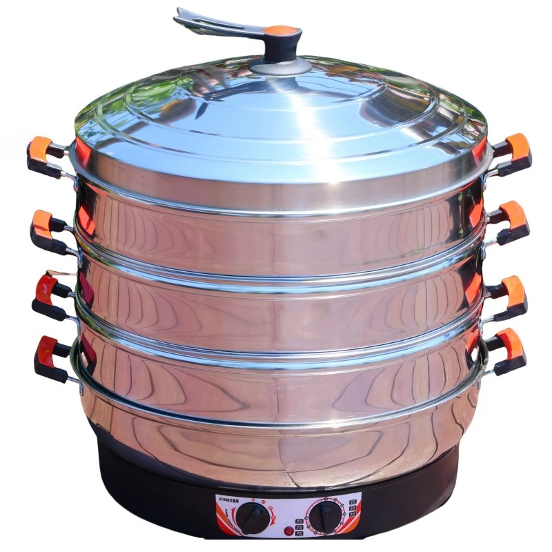 

oversized, multi-functional, three-layer, electric steamer, large capacity, commercial, plug-in, steamer