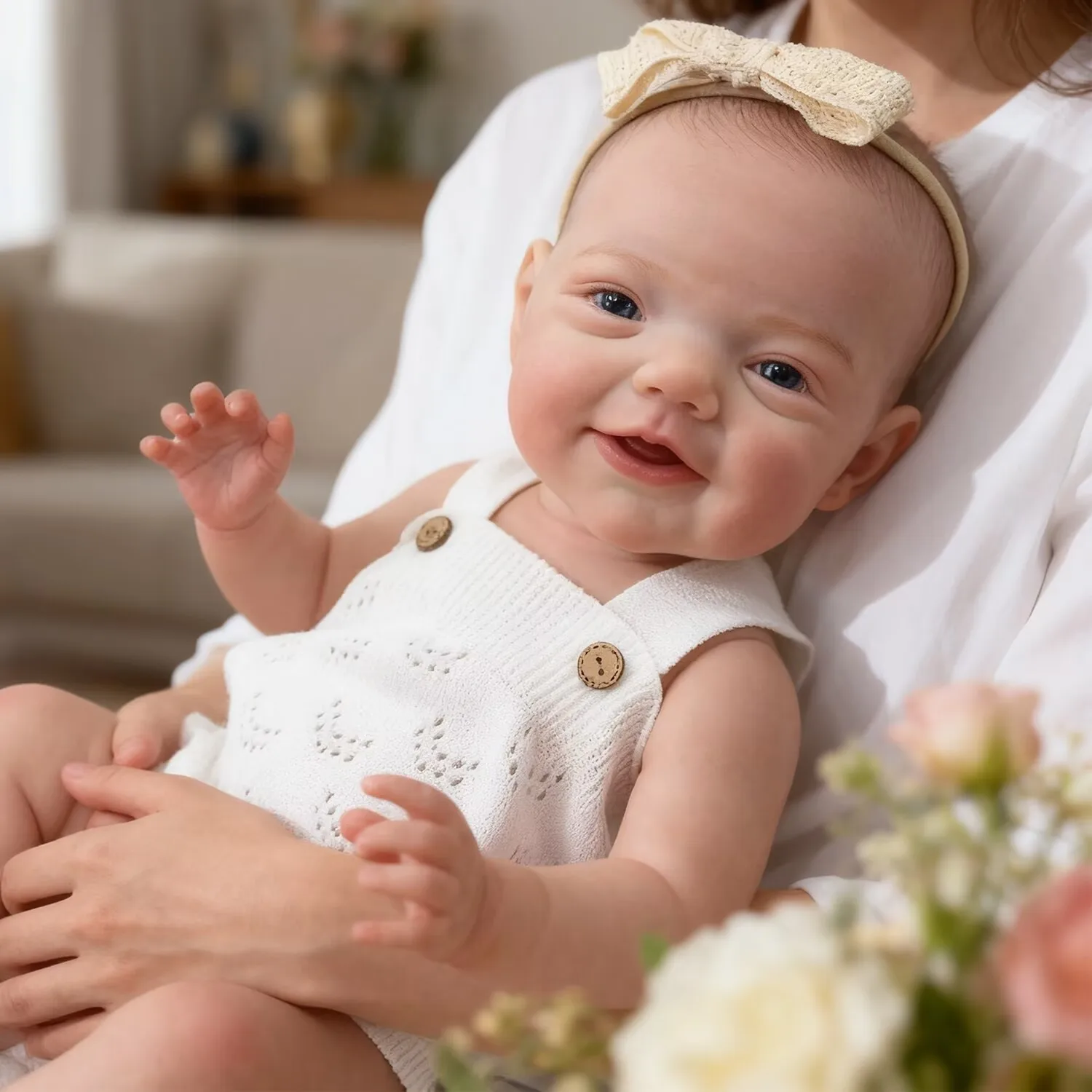 

1 шт., 20-дюймовая полностью виниловая реалистичная милая кукла Reborn Baby Dol, ручная роспись волос, детская игрушка-кукла для ванной, подарок на день рождения,