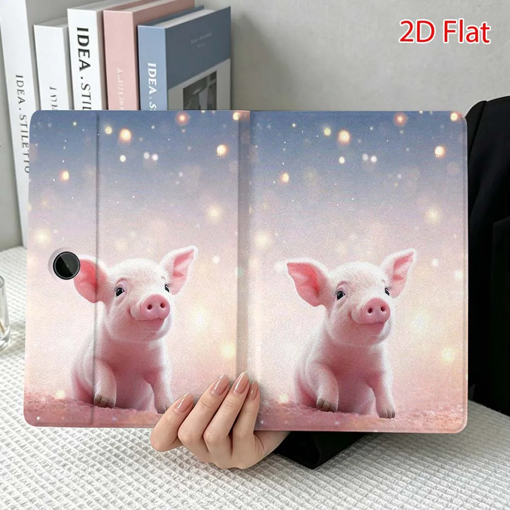 Pink pig pattern For OPPO VIVO IQOO OnePlus Realme Pad 3 Pro 13 12.1 11.4 11 inch Pen Tray Tablet Case Soft