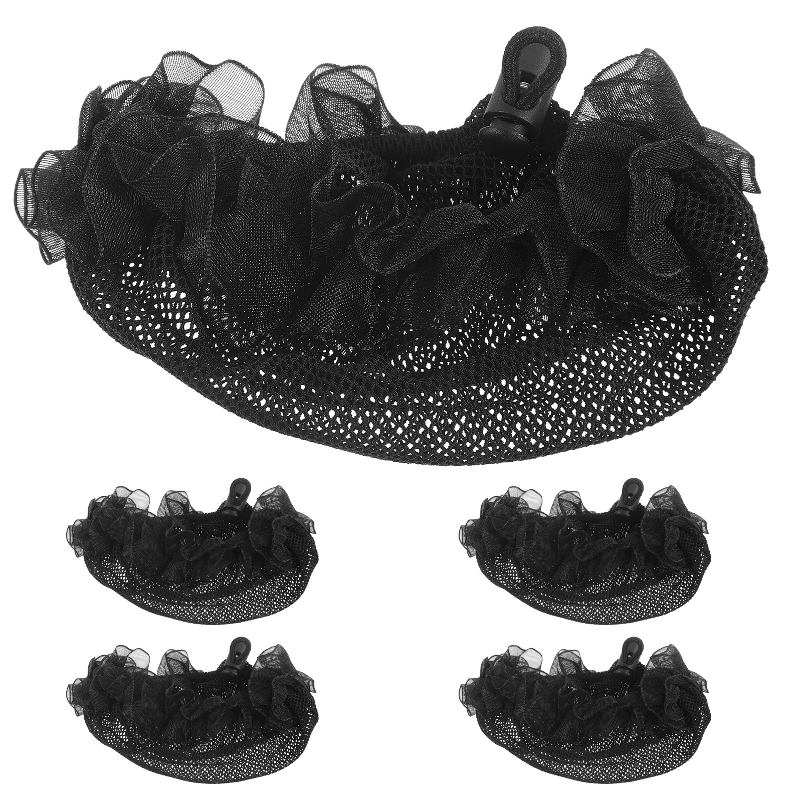 

6 pcs Elastic Hair Nets Bun Net for Ballet Skating Gymnastics Women Girls Performers Hair Styling Tools