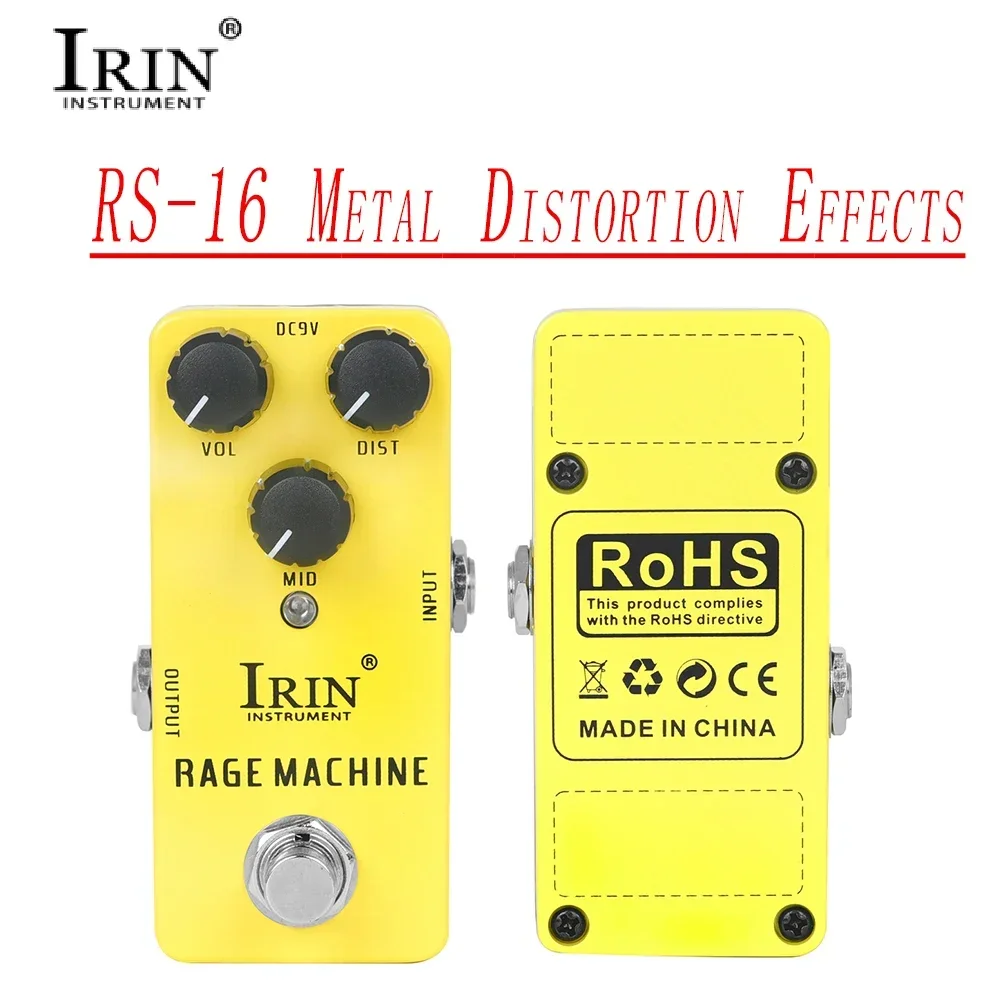 IRIN Aluminium Pedal Effect Vintage / Distortion / Phase Shift / Chorus / Classic / Vibrato / Delay / Noise Reduction Effects