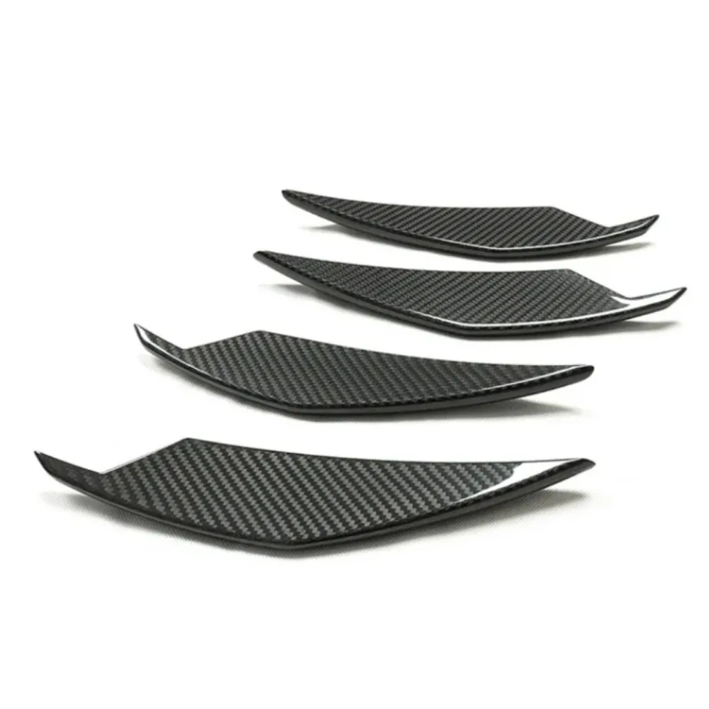 Dry Carbon Fiber Front Bar Wind Blade For BMW M3 M4 G80 G82 Front Bumper Dry Carbon AC Style Wind Blade 4pcs/set