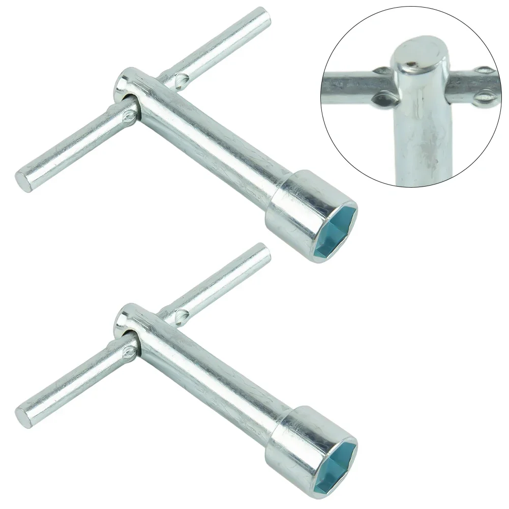 2pcs Hex Socket Wrench T-Handle Marble Cutter Spanner 10mm 68mm Deep Nut Driver Steel Workshop Hand Tools Socket Wrenches