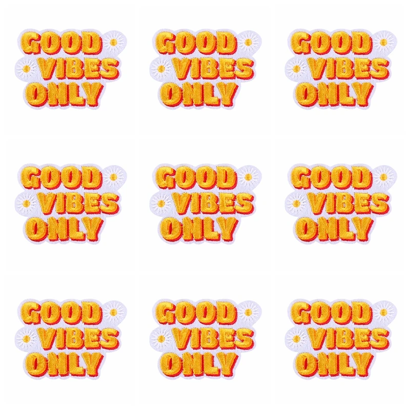 10PCs/Lot Words Patches For Clothing Thermoadhesive Patches DIY Patch Badges Iron on Embroidery Patches on Clothes Decor