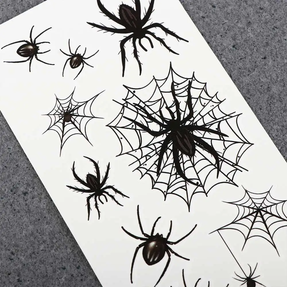 DIY Waterproof Scar Spider Design Halloween Body Art Stickers Face Patch Temporary Tattoos Tattoo Stickers
