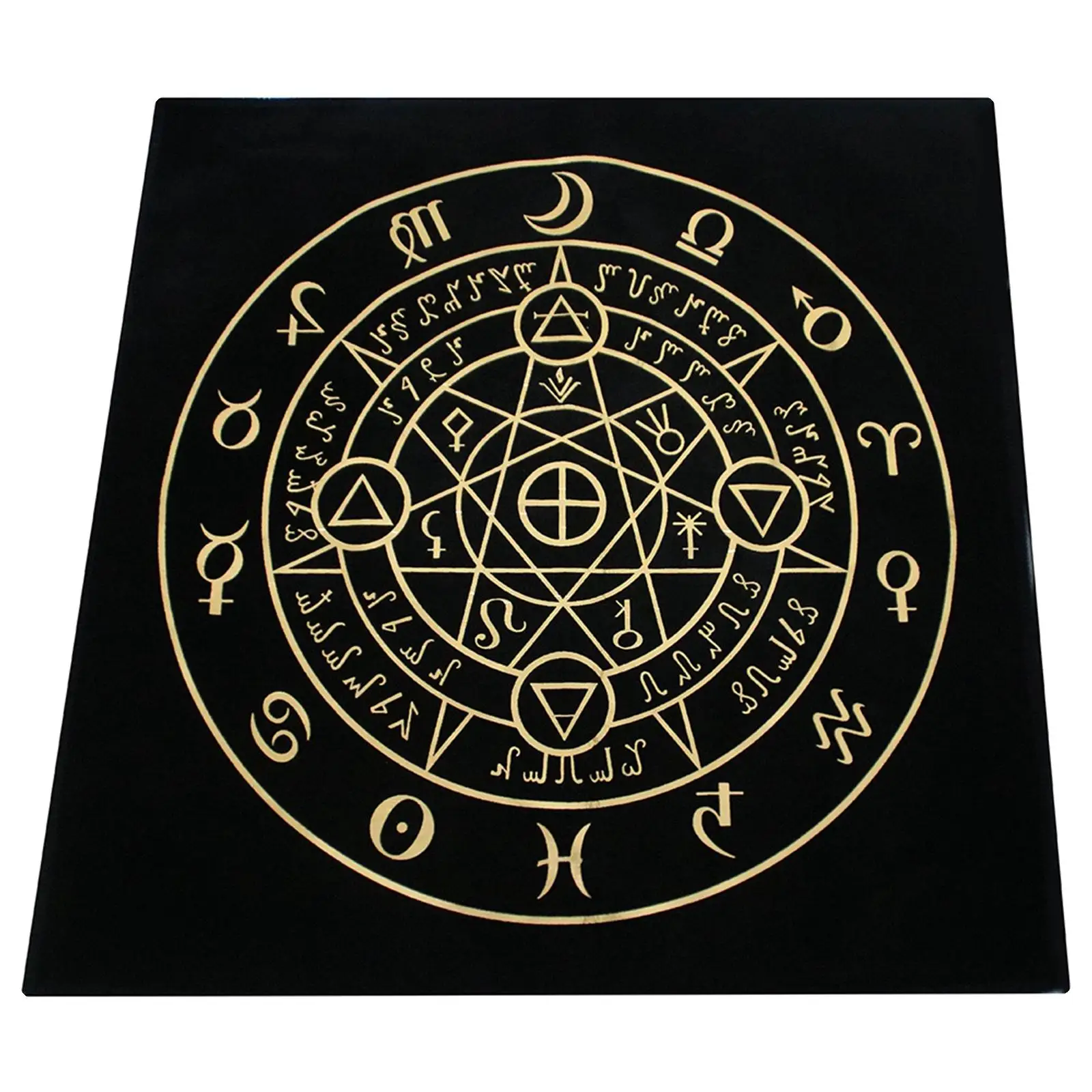 Mantel de tarot, tapiz de 20x20 pulgadas para suministros de brujería, juegos de mesa