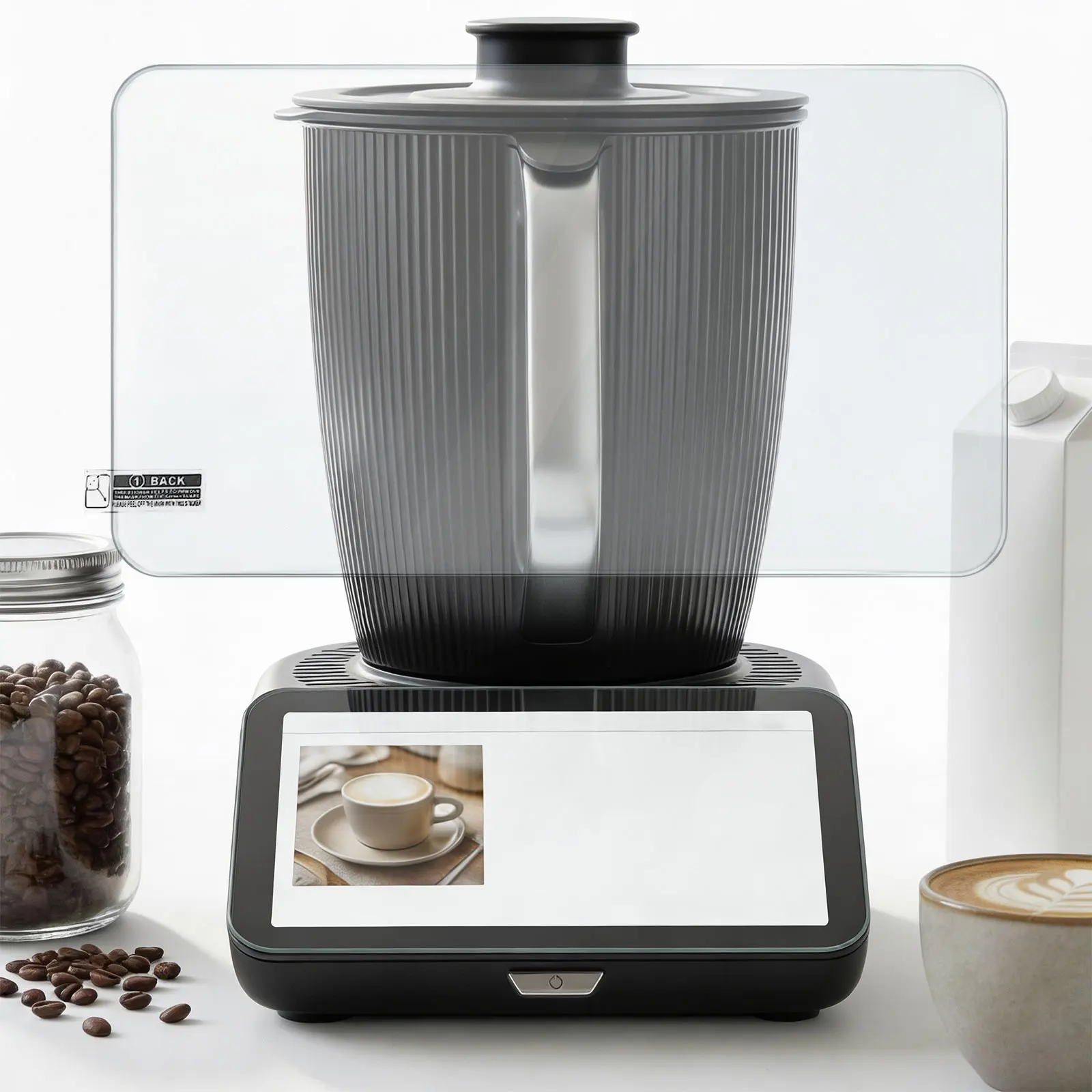 2 Stück gehärtetes Glas Displayschutzfolie für Thermomix TM7 Anti-Scratch Anti-Fingerprint High-Alumina Glass HD Clear Mixer Zubehör