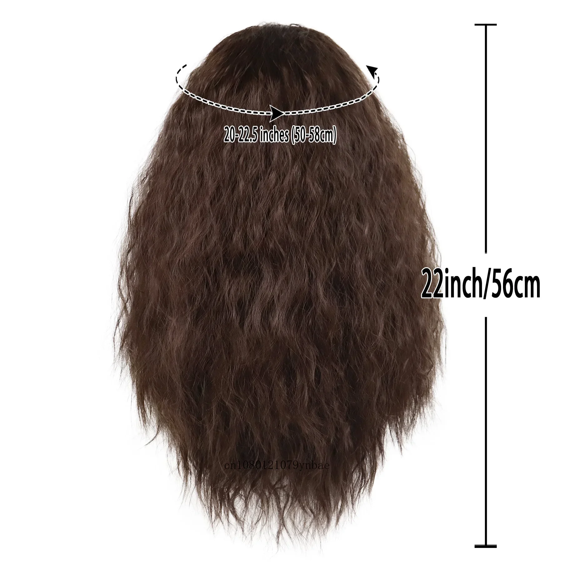 Synthetic Long Wizard Hair and Beard Set Dumbledore Cosplay Wig for Adults Men Brown Wigs Gandalf Costume Accessory Halloween