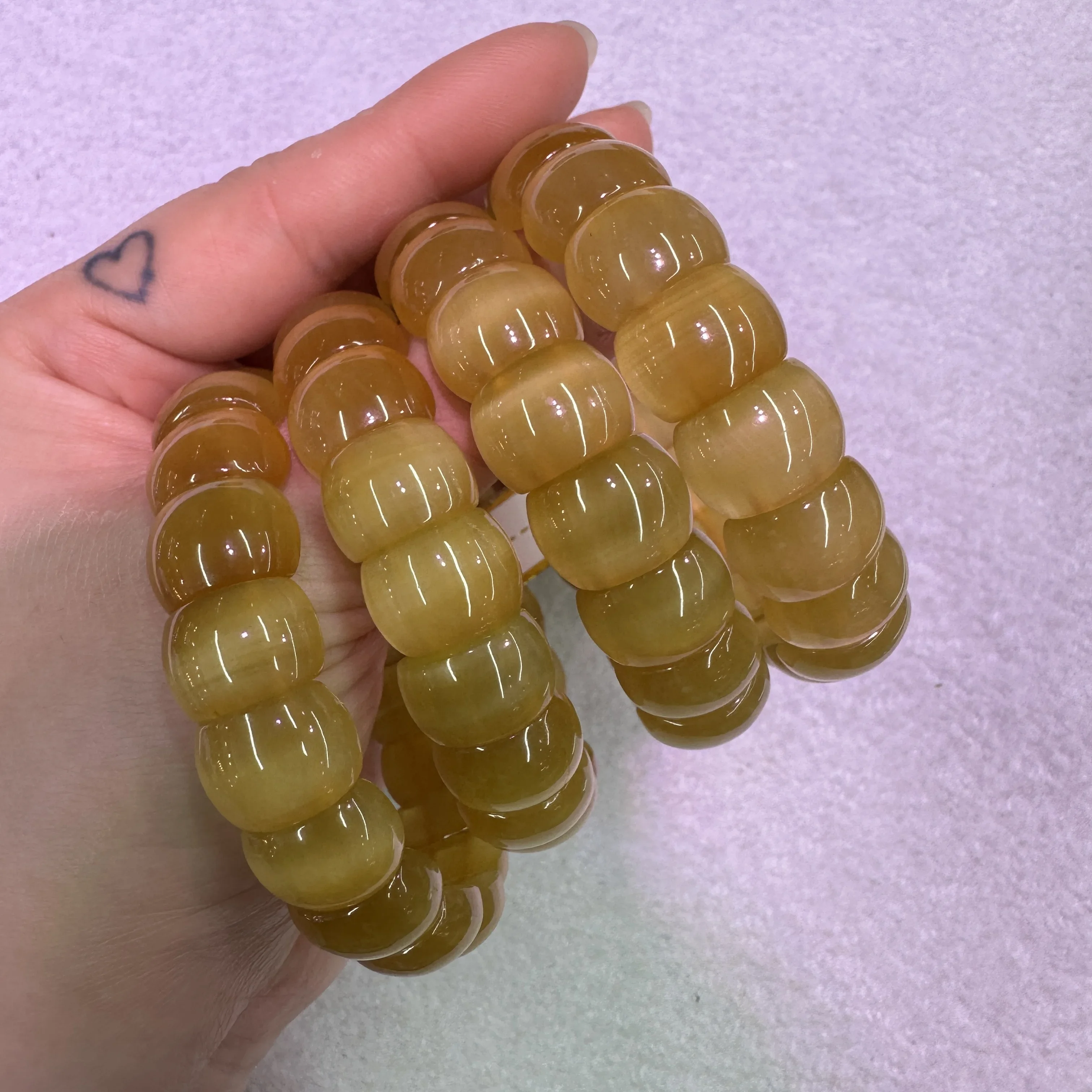 AAAAA Grade Yellow Tiger Eye Cat Eye Effect Bead Bracelet Natural Gemstone Bangle Gemstone Jewelry for Woman for Man Wholesale !