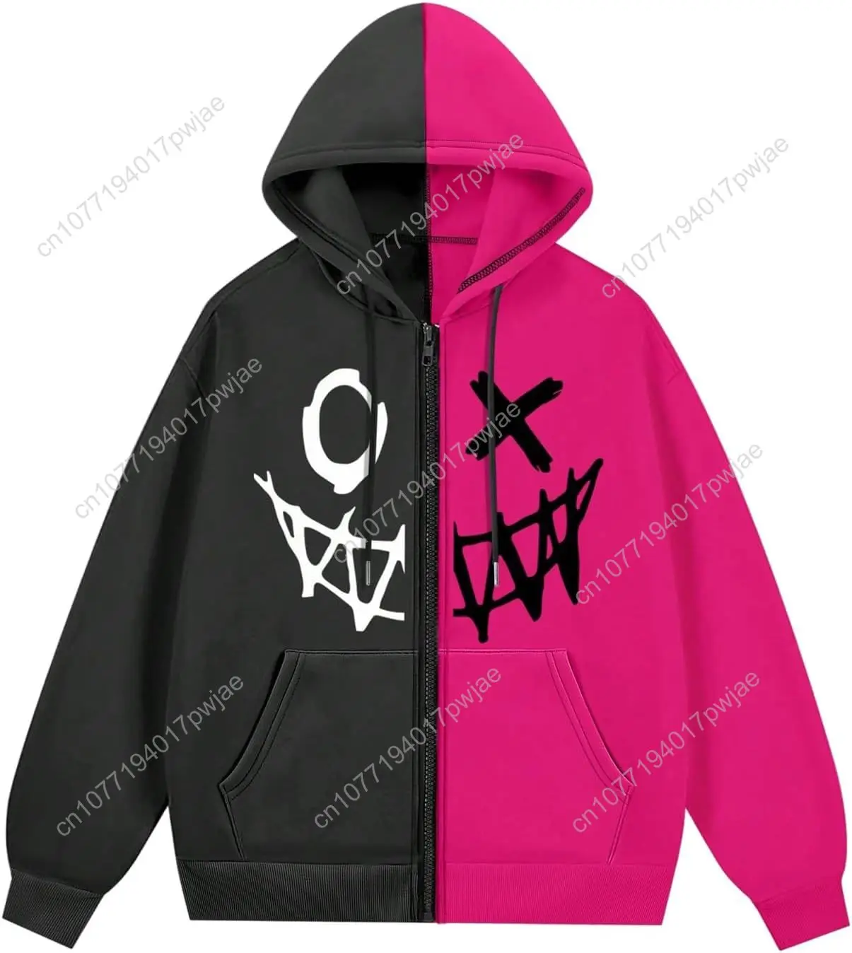 メンズ ジップアップ パーカー グラフィック 長袖 プルオーバー パーカー スウェットシャツ ウェスタン ストリートウェア パーカー