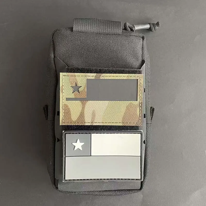 1 Stück, 2 Stück/Chile-Flagge Moral-Emblem Stoff-Applikation Bestickter Aufnäher, IR-Reflektierende Abzeichen Militärischer Taktischer Aufkleber für Rucksack – Detail 1