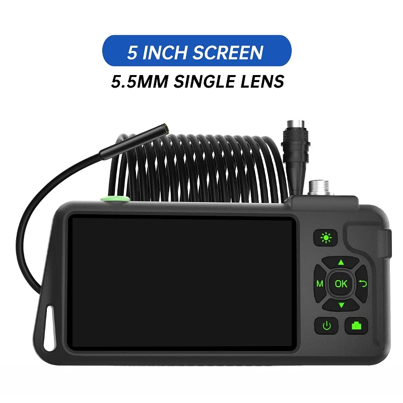 BUMBORN 5 ''ips industrielle Endoskop kamera 1080p hd Split Design wasserdichte Autofokus kamera 5,0 mp für Auto kanal kontrolle 15m starres Kabel 5
