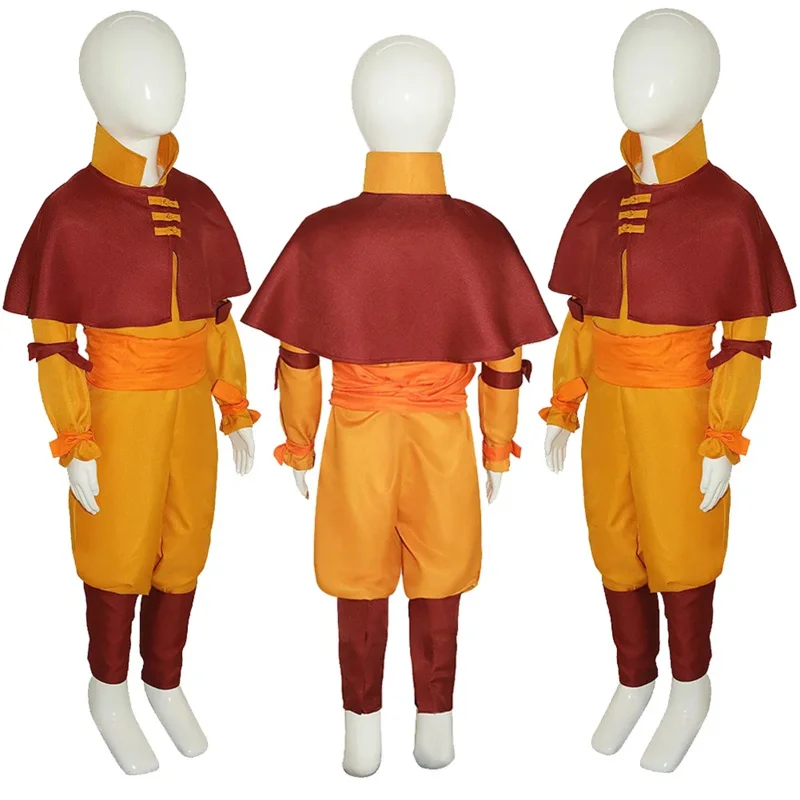 Aang Cosplay dzieci chłopcy Fantasy Cartoon ostatni Cosplay Airbender przebranie kostium dziecko dzieci Halloween karnawałowe ubrania imprezowe