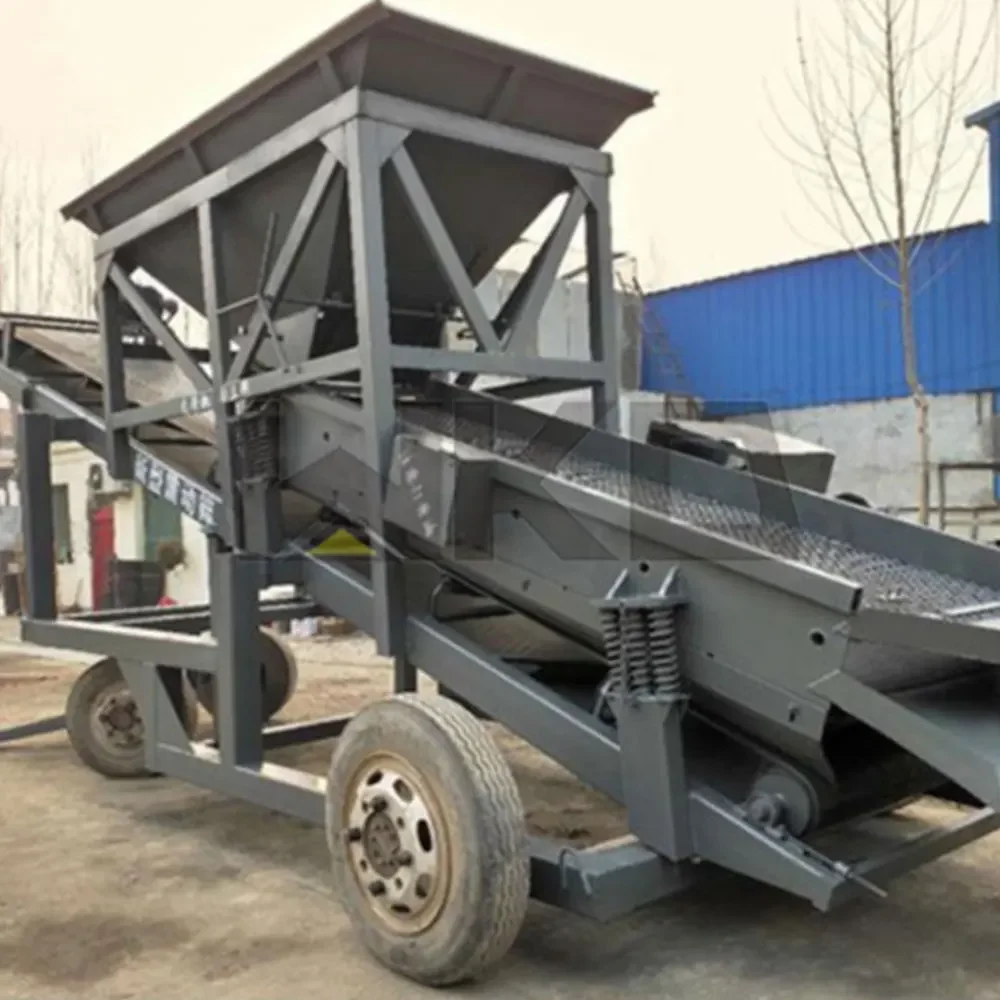 40M3 Per Hour Gold River Sands 8mm Sieve Sea Sands Vibrating Screen Machine  with Conveyor Belt