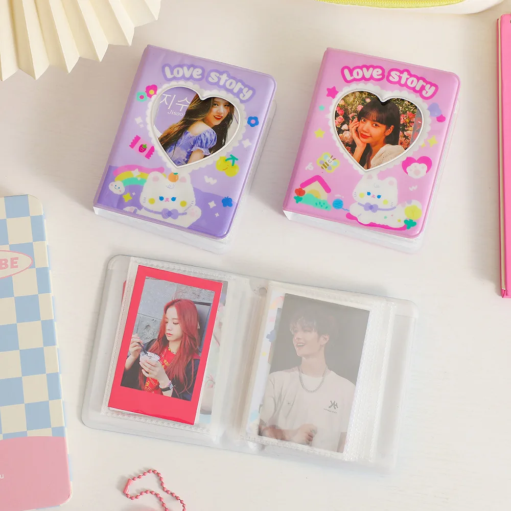 Cartoon Cat 3-Inch Small CardMini Album, Girl Love Bean Photo Storage Album