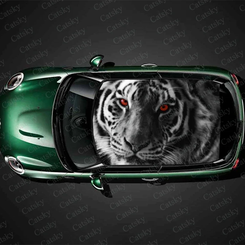 

tiger animal Car sticker decal roof sunroof decorative sticker vinyl film modified self-adhesive car sticker decal