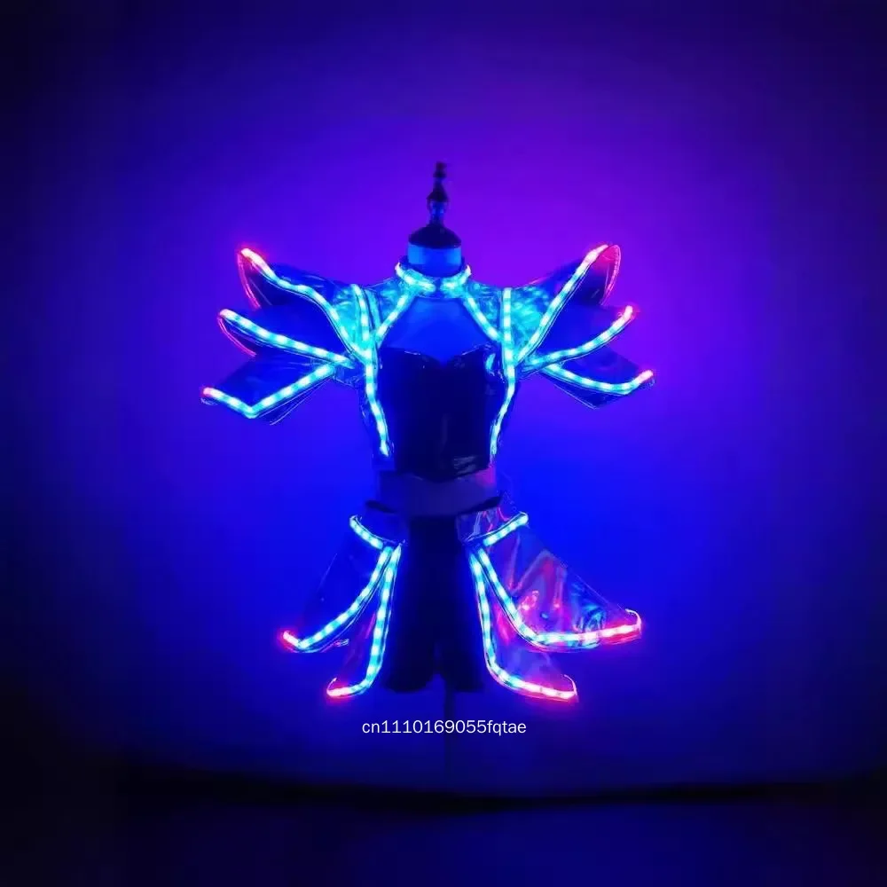 LED Light Up Vest Performance Costume Night Club DJ Cosplay Halloween Party Rave Stage Outfit