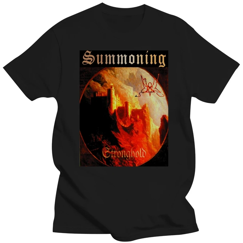 Summoning Stronghold T Shirt S 5Xl Black Metal 100% Cotton Black Brick Khaki