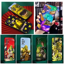 Movie Anime Shreks Art Phone Case For Xiaomi Redmi Note 12 11E 11S 11 11T 10 10S 9 9T 9S 8 8T Pro Plus 5G Black Cover