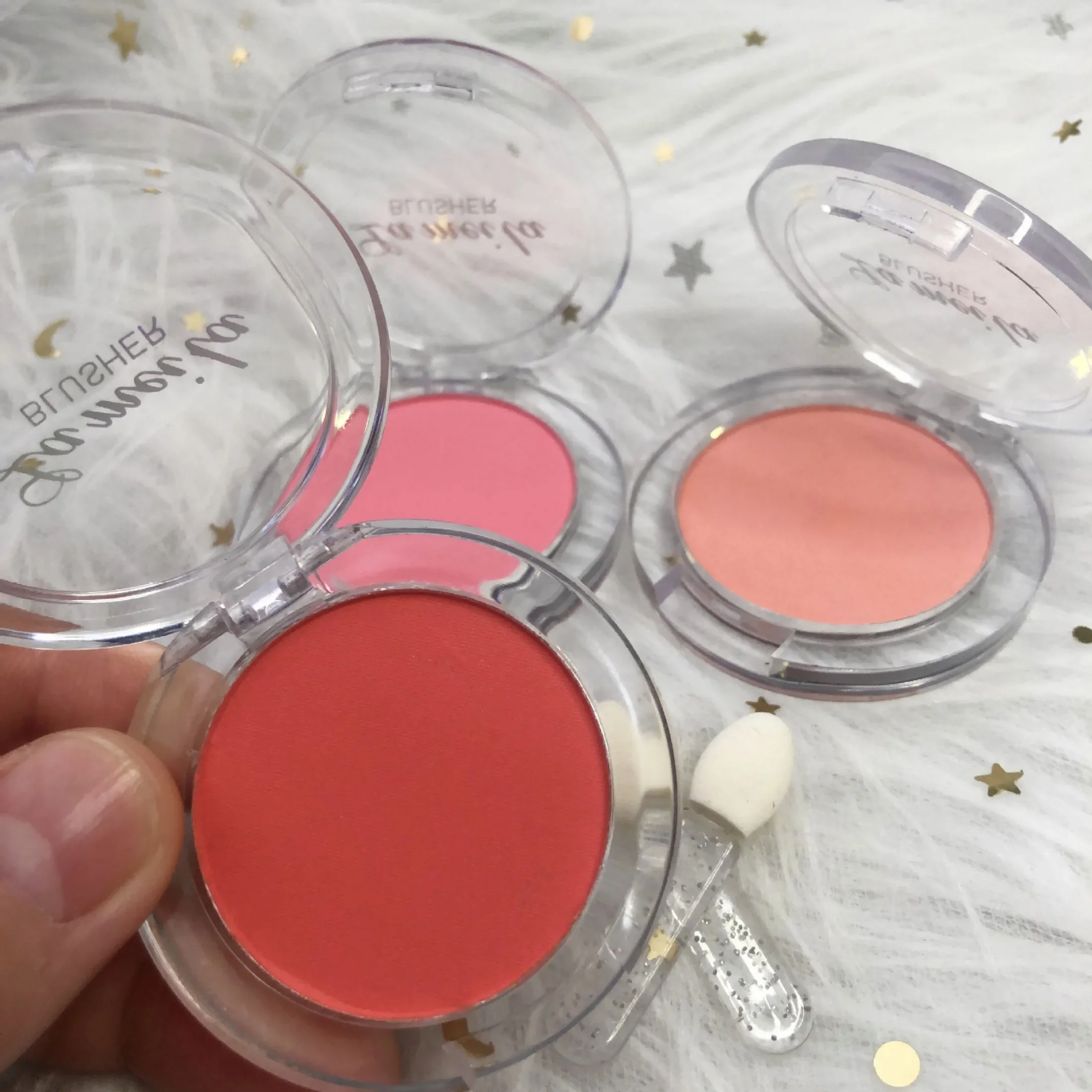 Peach Blush Paste Clay Nude Natural Matte Mousse Rouge Woman New Monochrome Expanded Shrink Cheek Purple Eyeshadow