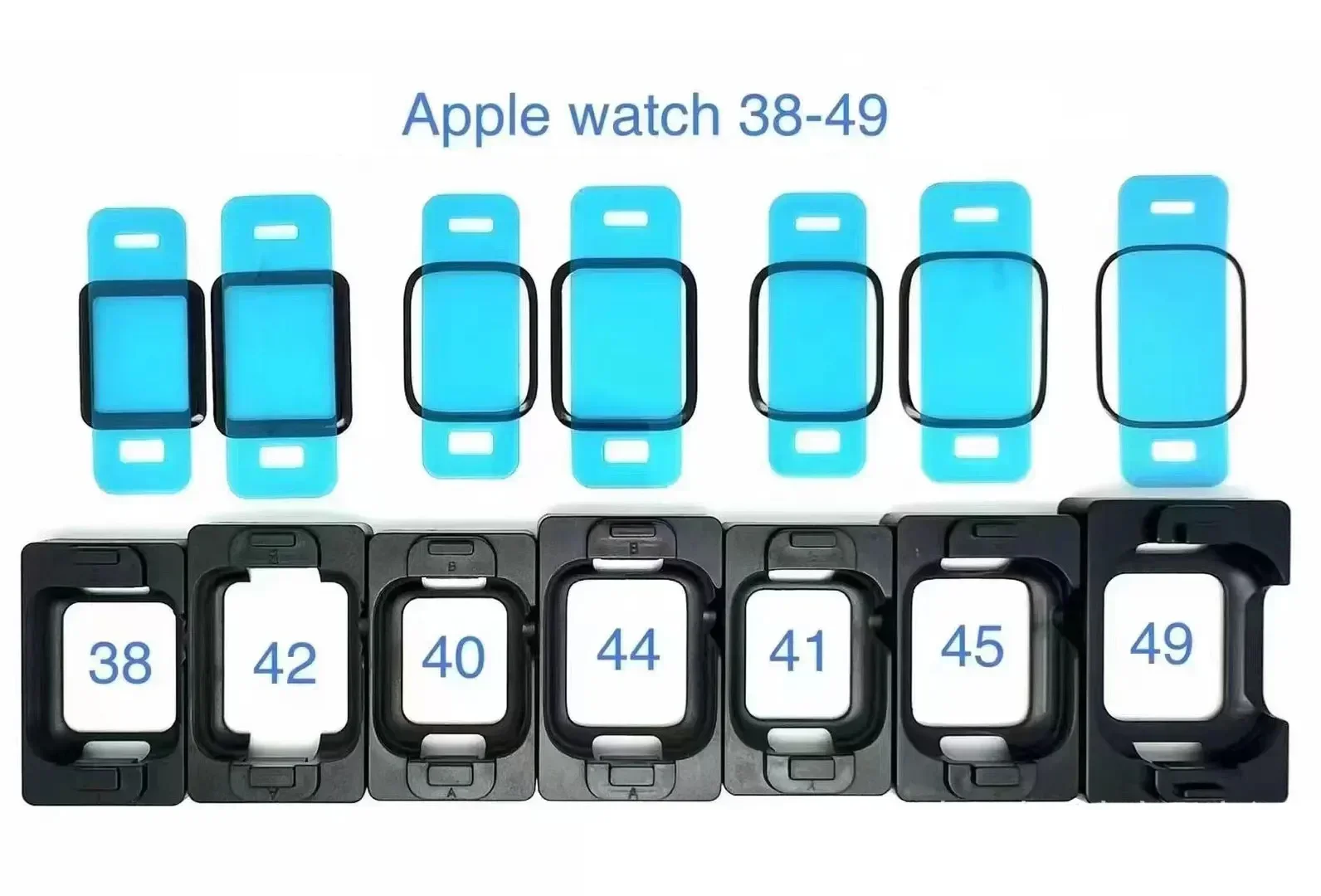 Película cerâmica 3 peças para apple watch ultra 8 7 49mm 45mm 41mm protetor de tela para apple watch 6 5 4 se 44mm 40mm 3 2 9 42mm 38mm