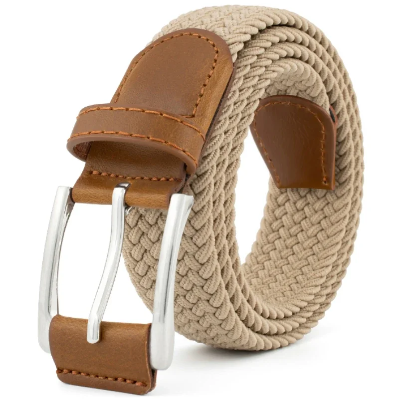 الرجال النساء تمتد مطاطا المنسوجة تنفس حزام النايلون مع سبيكة دبوس مشبك عالية الجودة جان قماش حزام خارجي متعدد الوظائف