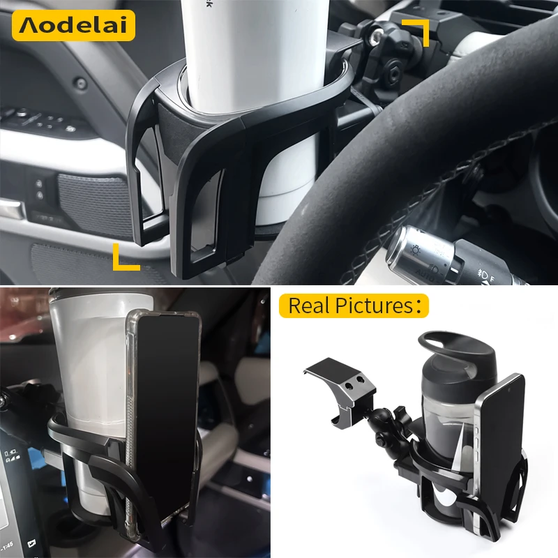 

Car Dashboard Drink Holder Water Cup Holder phone stand For Land Rover Defender 90 110 130 2020-2024 Black Car Accessories