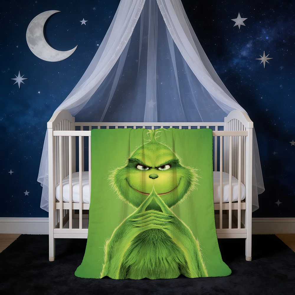 Classic Movie G-GRINCH-ES Blanket Super Warm Comfortable Plush Throw Blanket Child Home Sofa Bedroom Gift
