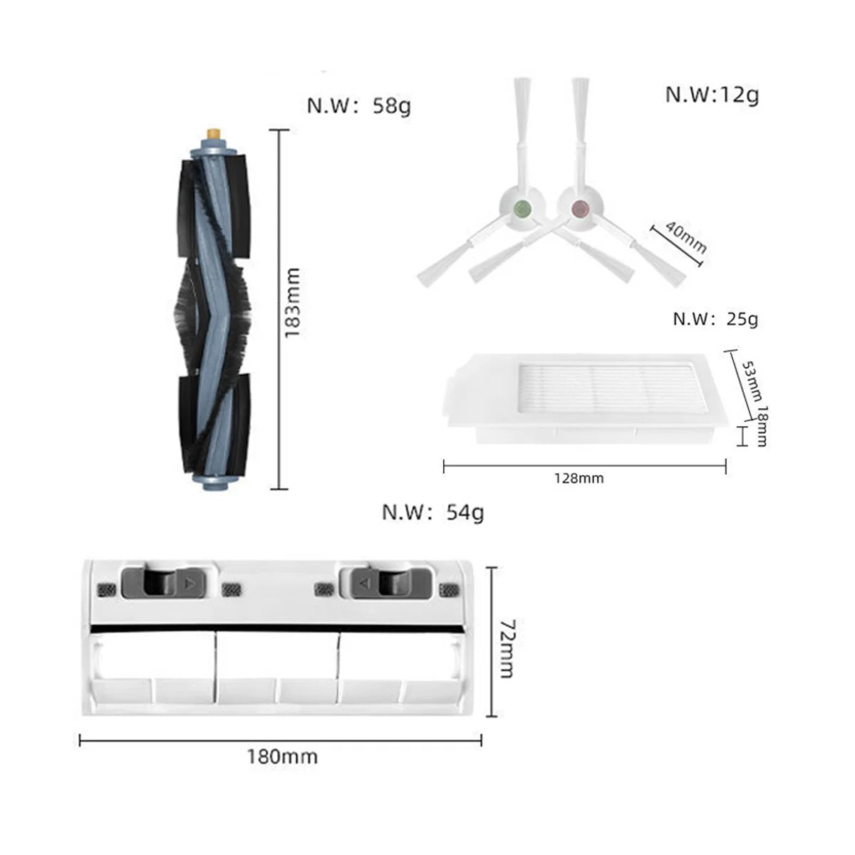 Main Side Brush Cover Hepa Filter Dust Bag Box for Debot X1 Turbo Omni Robotic Vacumm Cleaner Accessories Part