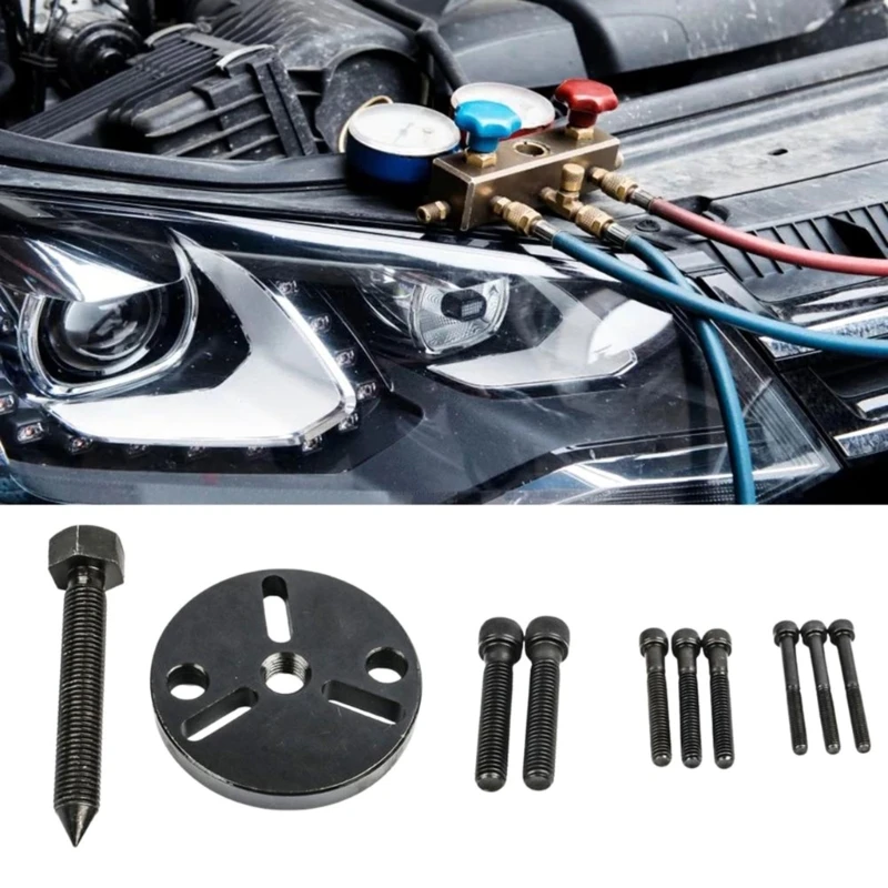 G99F Car Air-conditioning Repair Tool A/C-Compressor Clutch Sucker Remover Tool Kit Hub-Puller InstallerAuto Disassembly Tool