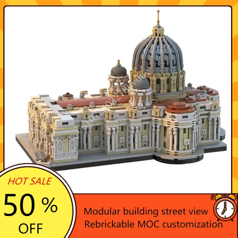 

3019PCS Saint Peter's Basilica 1:800 Modular MOC Creative street view Model Building Blocks Architecture DIY Model Toys Gifts