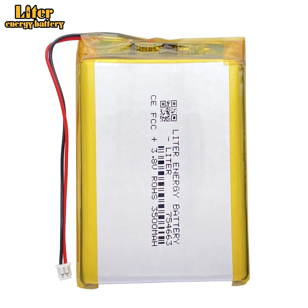 plug 1.25-2P 754663 3.8V 3500mah rechargeable li-polymer battery for GPS PDA Recreational machines RG35XX PLUS Game console