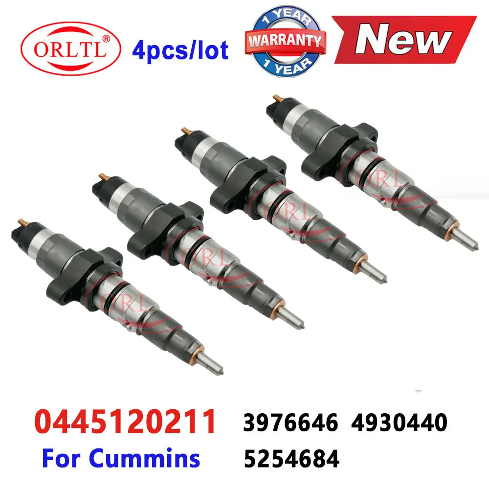 4PCS New 0445120211 Diesel Injector Assy 0 445 120 211 Fuel Injection Nozzle 0445 120 211 for 5 254 684 3 976 646 4 930 440